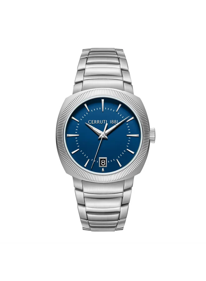Forli Blue Dial Stainless Steel Bracelet Analog Watch for Men, 39mm